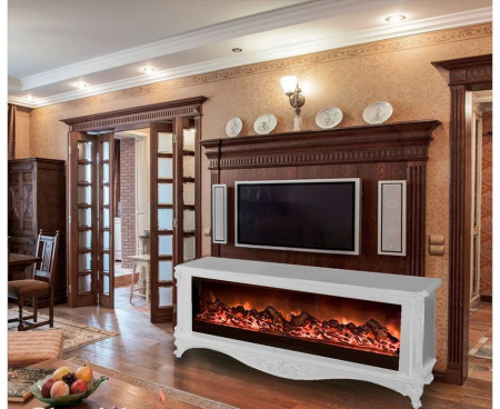 Камин ГЛЕНРИЧ (Glenrich) Версаль S130 с царгой белый