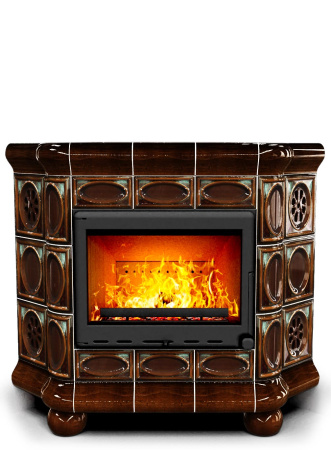 Печь камин КимрПечь Медальон Угловой Каштан