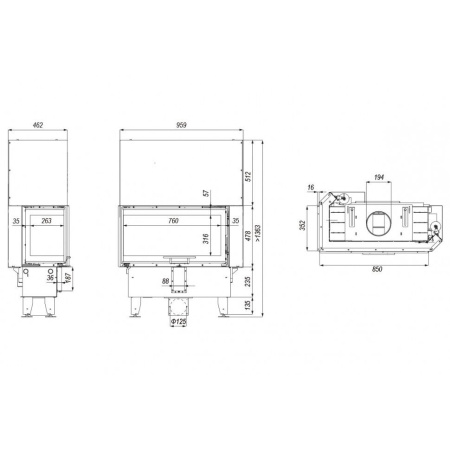 Топка DEFRO HOME INTRA SM BL G SLIM 6 кВт 683/478/352мм угловое стекло слева гильотина Топка DEFRO HOME INTRA SM BL G SLIM 6 кВт 683/478/352мм угловое стекло слева гильотина