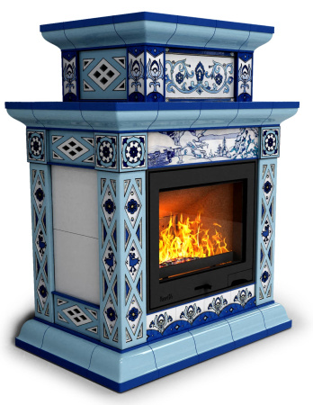 Печь камин КимрПечь Билибин Центральный Двухъярусный Зима