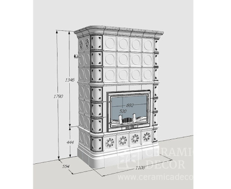 Камин Ceramica Прованс Сюжетная роспись