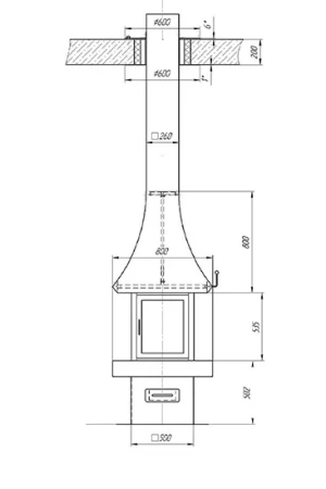 Камин Fireplace 06-90 подвесной