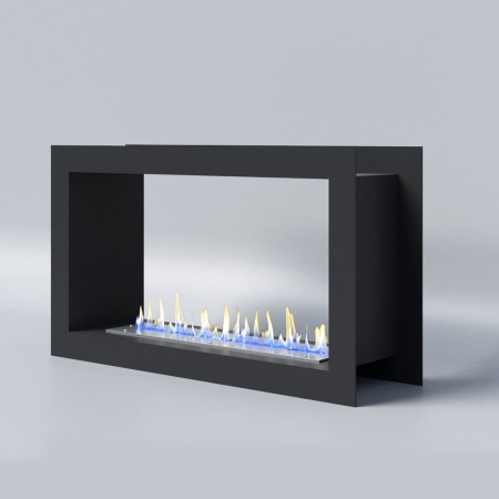 Биокамин "Русский огонь" Честер Сквозной встраиваемый