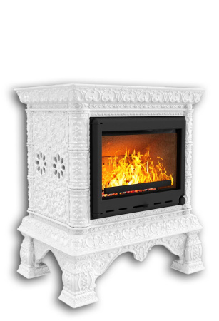 Печь камин КимрПечь Кострома Пристенный Белый