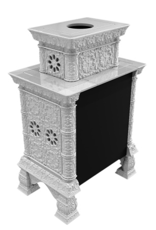 Печь камин КимрПечь Кострома Пристенный Двухъярусный Белый