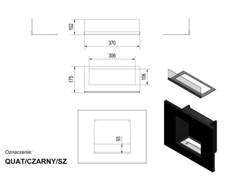 Биокамин Kratki Quat TUV