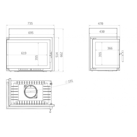 Топка ECHA-TECH  Font/700/L 14 кВт