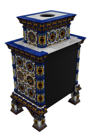 Печь камин КимрПечь Кострома Пристенный Двухъярусный Январь