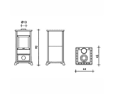Печь EdilKamin DAFNE BORDEAUX