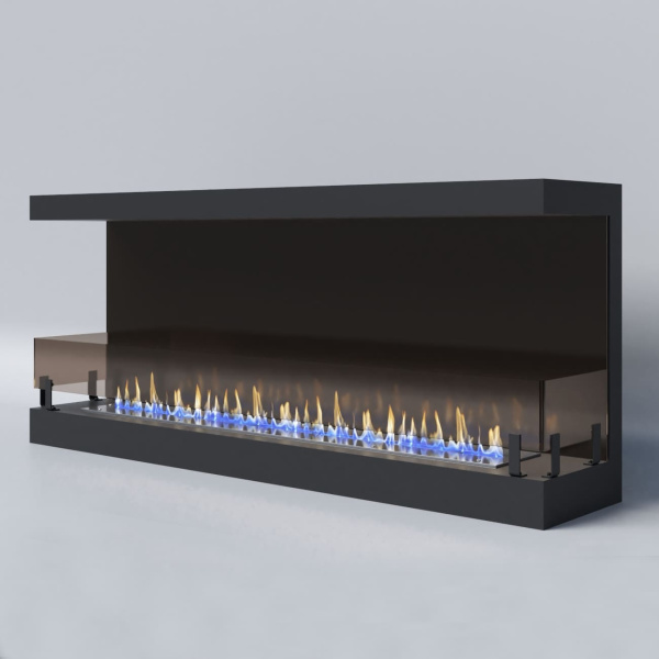 Биокамин "Русский огонь" Честер Фронт 1500 с защитным стеклом и стемалитом