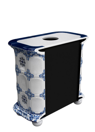 Печь камин КимрПечь Прованс Пристенный Дельфт с топкой Ладья 600