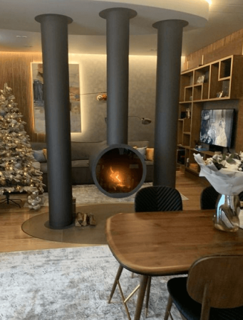 Камин подвесной двусторонний RING