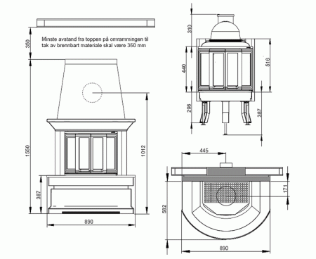 Печь-камин Nordpeis GEILO