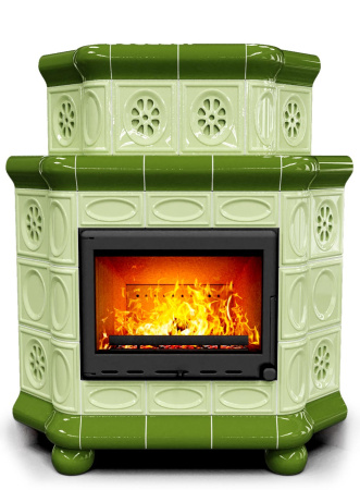 Печь камин КимрПечь Медальон Угловой Двухъярусный Олива