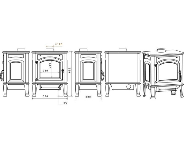 Печь-камин LISEO (ЛИСЕО) PREMIUM LUX BEIGE БЕЖЕВАЯ