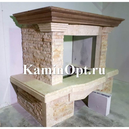 Камин Madeira Adela Rosso дер. б. угловой Камин Madeira Adela Rosso дер. б. угловой