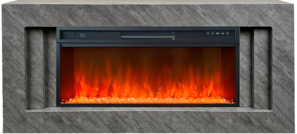 Каминокомплект Line 42 Concrete - Серый бетон с очагом Vision 42 LED