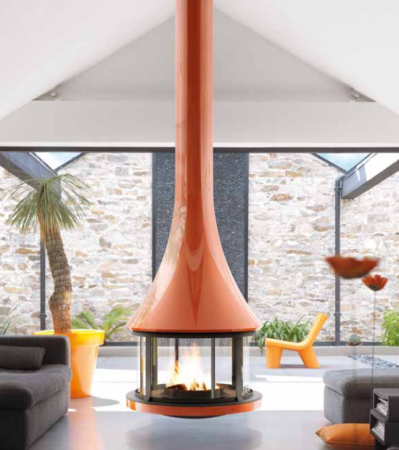 Камин Bordelet Zelia 908 Центральный со стеклом Камин Bordelet Zelia 908 Центральный со стеклом