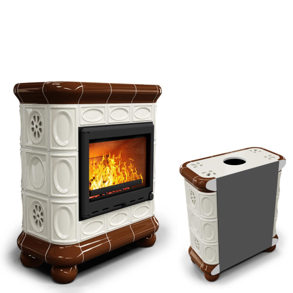 Печь камин КимрПечь Медальон Пристенный Шоколад