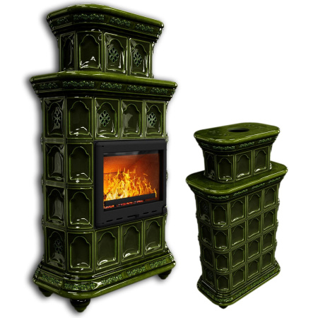 Печь-камин КимрПечъ Истра Центральный Двухъярусный - Хвоя