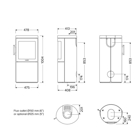Печь HWAM 3120m Печь HWAM 3120m