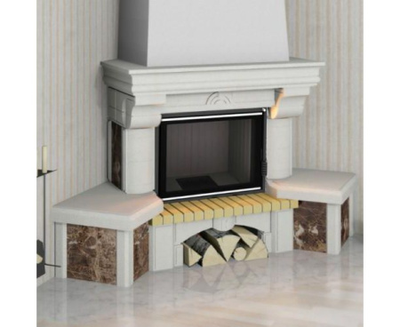Камин Мета Элегия (имперадор) 700 угловой с топкой Рона 714Ш