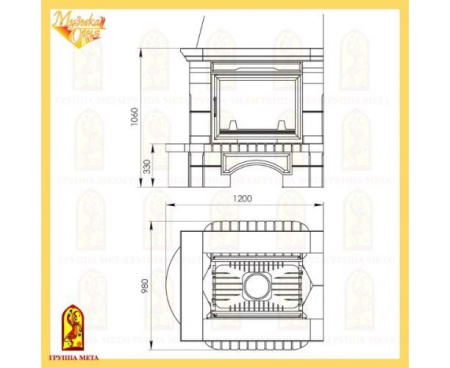 Камин Мета Вальс с топкой Камилла 700DF