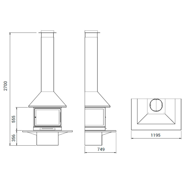 Камин Traforart VULCANO FRONTAL, СО СТЕКЛОМ Камин Traforart VULCANO FRONTAL, СО СТЕКЛОМ