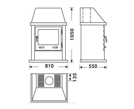 Печь-камин PANADERO Mont Blanc
