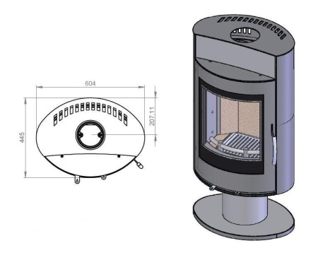 Печь-камин EMBER Миляна SKI 400 DV