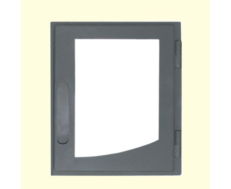 Печная дверь ДВ285-1П сталь термостойкое стекло