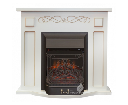 Камин InterFlame Aspen (Аспен) с MAJESTIC GLS BL бежевый с патиной