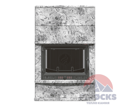 Камин Pirocks Берген (пироксенит элит) с топкой Atina