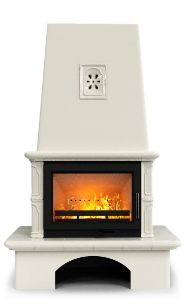 Печь камин КимрПечь Гефест с коробом с топкой Ладья 700 Ваниль