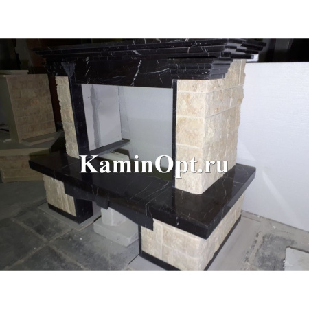 Камин Madeira Flora Rosso мрамор. б. угловой