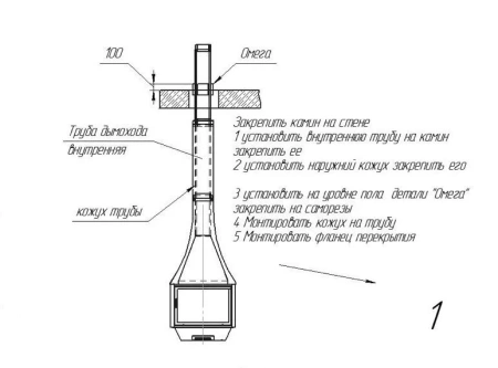 Камин Fireplace 16 подвесной