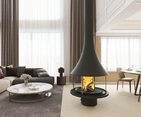 Камин Bordelet Marina 993 Центральный со стеклом