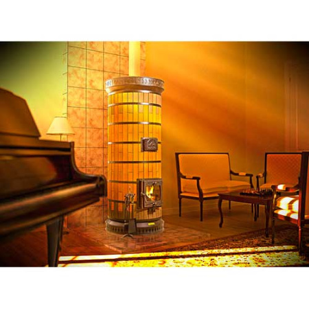 Печь КДМ Сударыня в кирпичной облицовке Керма