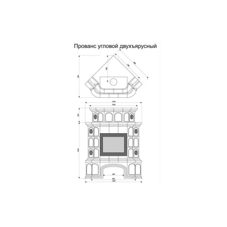 Печь камин КимрПечь Прованс с дровником Угловой двухъярусный Звери с топкой Ладья 600 Печь камин КимрПечь Прованс с дровником Угловой двухъярусный Звери с топкой Ладья 600