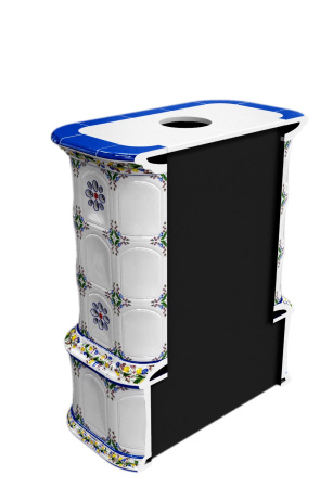 Печь камин КимрПечь Прованс с дровником Пристенный Луг с топкой Ладья 600