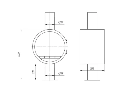 Камин Fireplace 30 с двумя дверцами