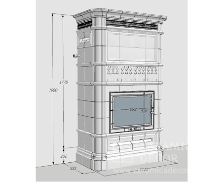 Камин Ceramica Тюльпан Небесный