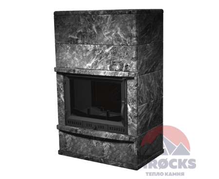 Камин Pirocks Берген (пироксенит) с топкой Atina