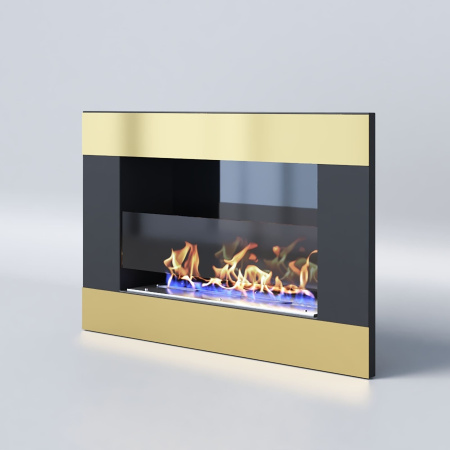 Декоративное стекло (стемалит) для биокамина Голд встраиваемый