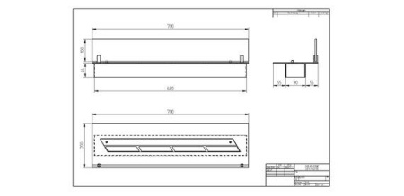 ПРЯМОУГОЛЬНЫЙ КОНТЕЙНЕР ZEFIRE 700 СО СТЕКЛОМ