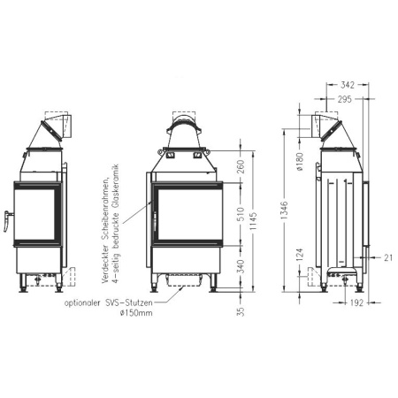 Топка SPARTHERM Varia 2R-55h светлый шамот