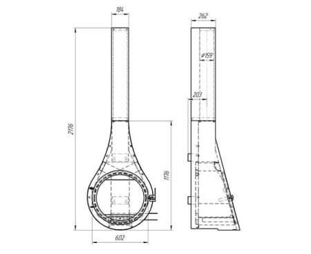Камин Fireplace 12 подвесной