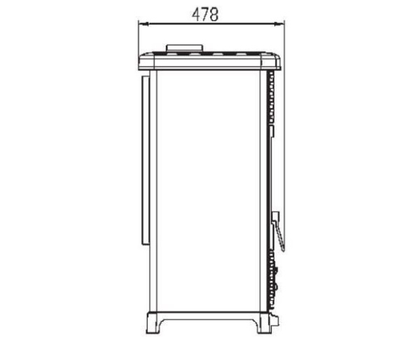 Печь Plamen MAESTRAL N, эмалированная, красная