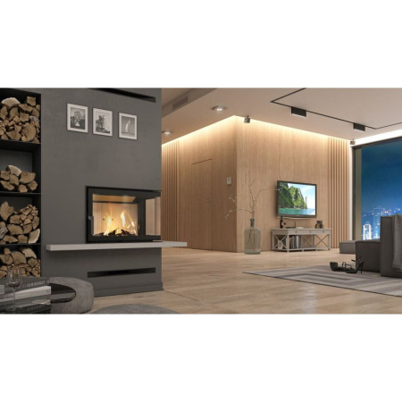 Топка DEFRO HOME IMPULS ME BP 10 кВт 770/450/380мм угловое стекло справа