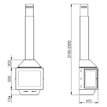 Камин Traforart ARIADNA FRONTAL подвесной чёрный Камин Traforart ARIADNA FRONTAL подвесной чёрный
